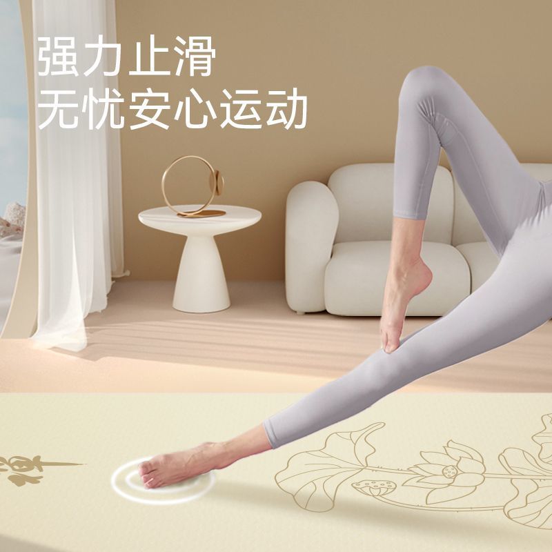 Zen Yoga Fitness - เสื่อโยคะสำหรับผู้หญิงแบบเซน ขนาดใหญ่ขึ้น กว้างขึ้น กันลื่น ดูดซับแรงกระแทก เงียบ