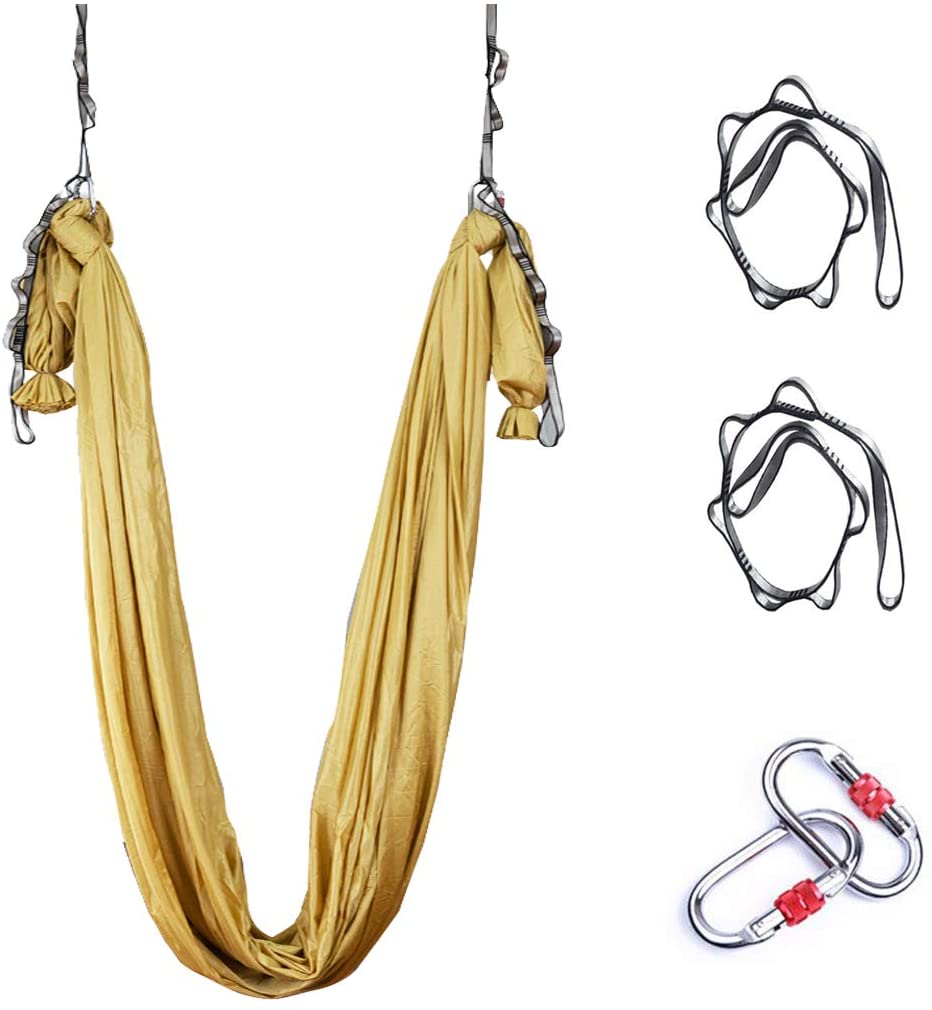 Yoga Swing Aerial - 5*2.8m Aerial เปลญวนโยคะชุดฟิตเนสโยคะยืด Anti-Gravity Swing สลิง