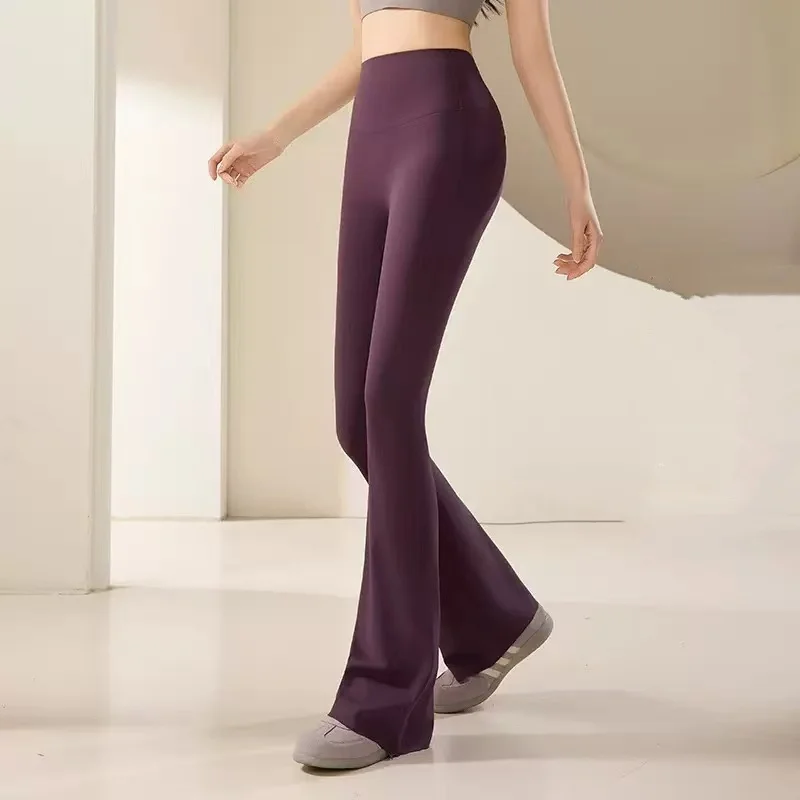 Yoga Fitness Leggings - กางเกงโยคะฟิตเนสผ้ายืดหยุ่นทรงเอวสูง ขาบานยาว กางเกงออกกำลังกายแฟชั่นฤดูใบไม้ร่วง ใส่ได้หลากหลาย ช่วยกระชับสัดส่วน