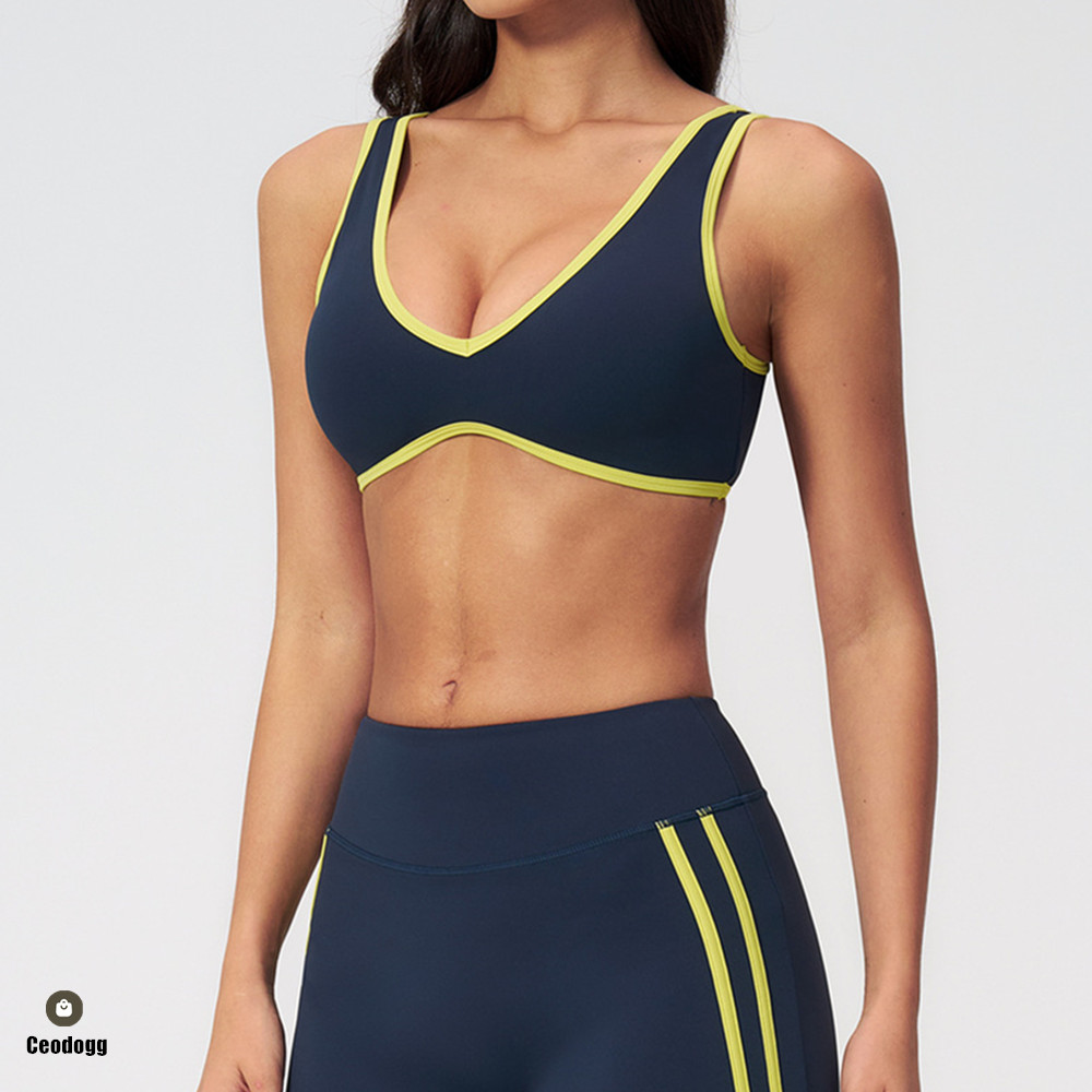 Yoga Và Fitness - บราโยคะสำหรับผู้หญิง ชุดชั้นในฟิตเนส เสื้อกล้ามออกกำลังกาย วิ่ง ยิม สปอร์ตบราแบบดันทรง