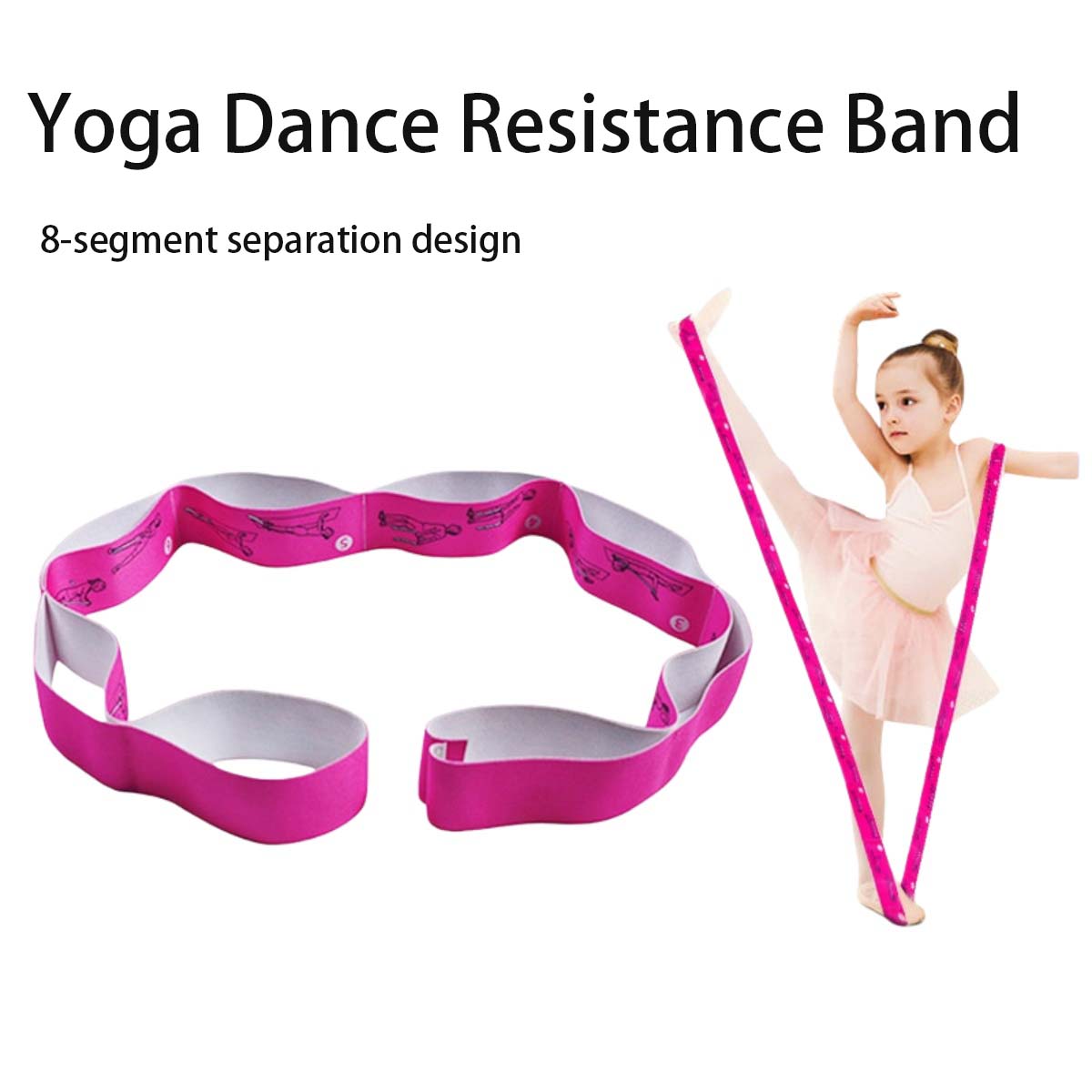 Yoga Fitness Images - ยางยืดออกกำลังกายโยคะ 1 ชิ้น สำหรับฟิตเนส พิลาทิส เต้นรำ