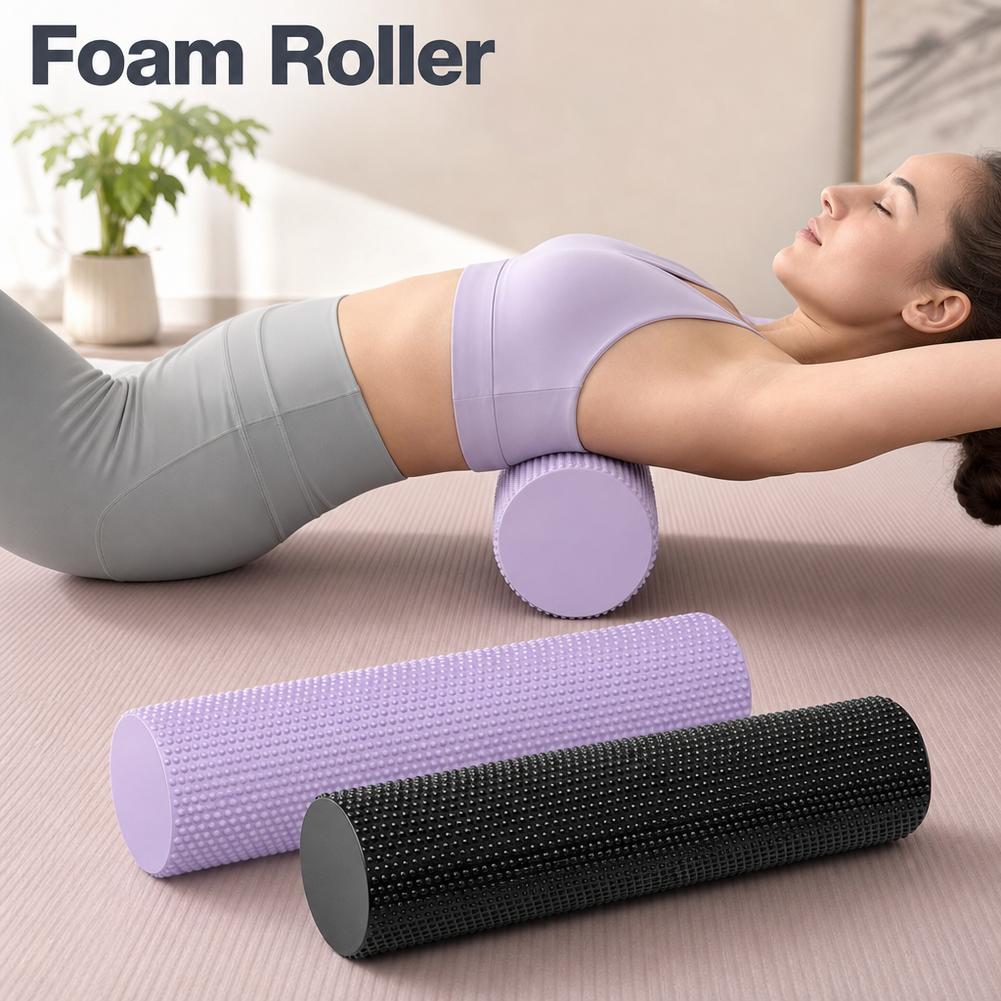 Yoga Fitness Wheel - ลูกกลิ้งโฟมโยคะ EVA ความหนาแน่นสูง สำหรับการออกกำลังกาย ฟื้นฟูร่างกาย กระชับสัดส่วน