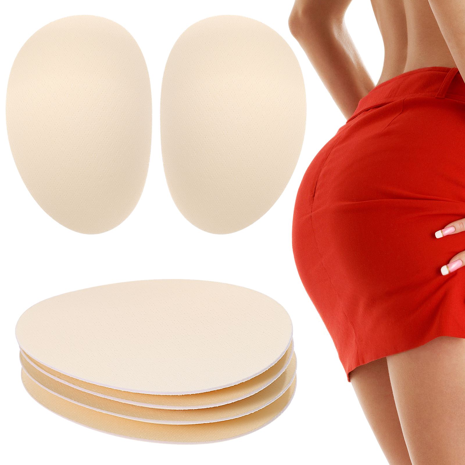 Hip Thrust Pad - 4 ชิ้น Crossdressing Hip Pads ฟองน้ําเบาะ