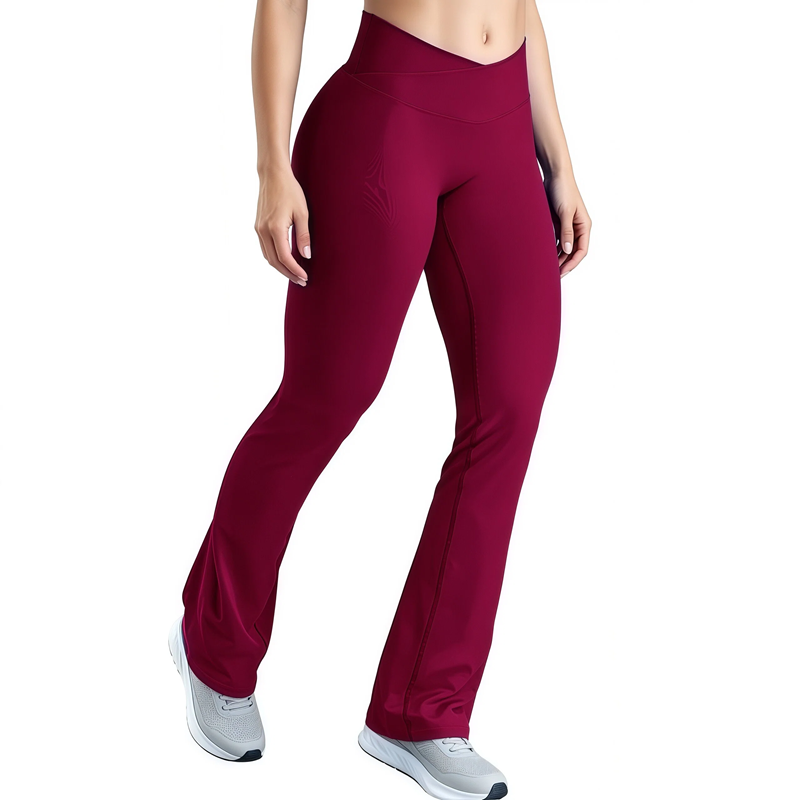 Yoga Fitness Leggings - กางเกงเลกกิ้งกีฬา HISTELLO Vision Flare สำหรับผู้หญิง เอวสูงแบบไขว้