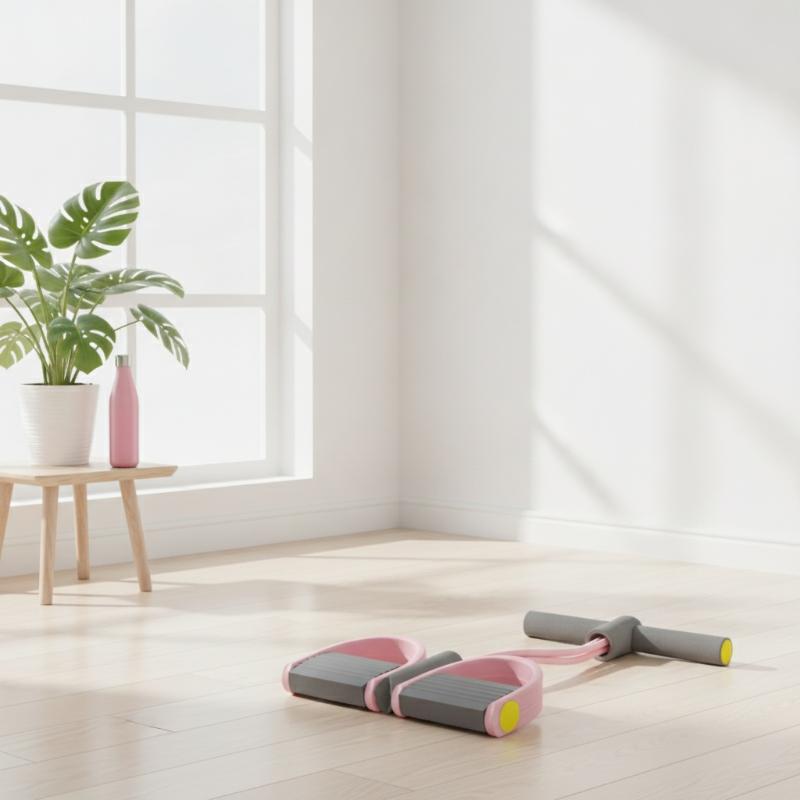 Yoga Fitness Gear - เชือกดึงยางยืด 4 เส้น พร้อมสายรัดข้อเท้าสำหรับโยคะ อุปกรณ์ออกกำลังกายที่ทนทาน เหมาะสำหรับผู้เริ่มต้นเล่นโยคะ
