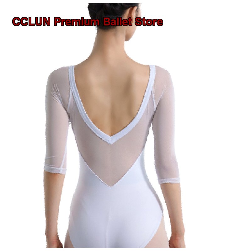 ชุดบอดี้สูทสีขาวแขนกลางสำหรับผ - Yoga Fitness Class บทวิจารณ์และราคา