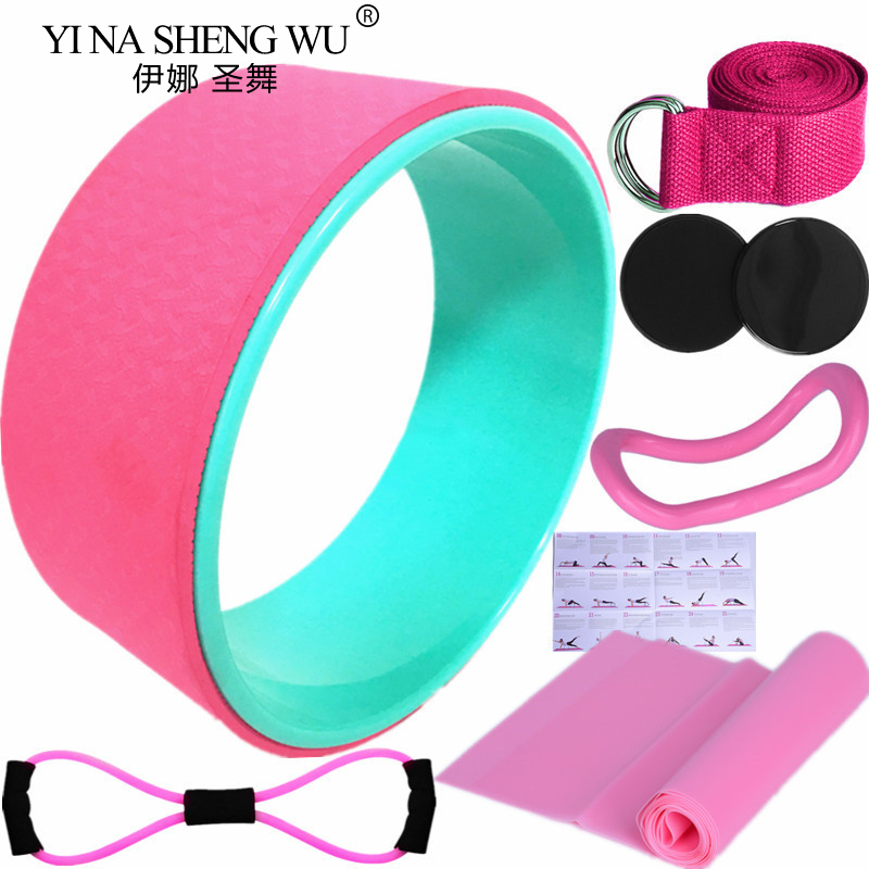 7 ชิ้นล้อโยคะพิลาทิสอุปกรณ์เสร - Yoga Fitness Wheel บทวิจารณ์และราคา