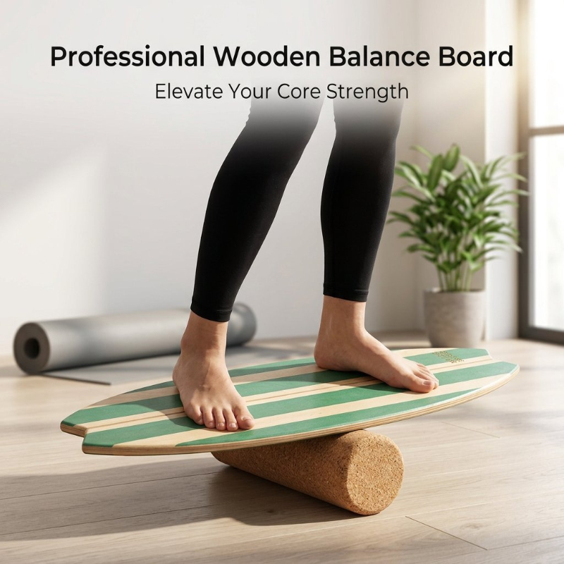 กระดานทรงตัวรูปปลาทำจากไม้สำหร - Yoga Fitness Gear บทวิจารณ์และราคา