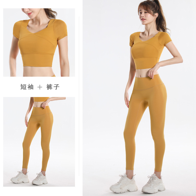 ชุดออกกำลังกายแห้งเร็วพร้อมบรา - Yoga Fitness Yoga บทวิจารณ์และราคา