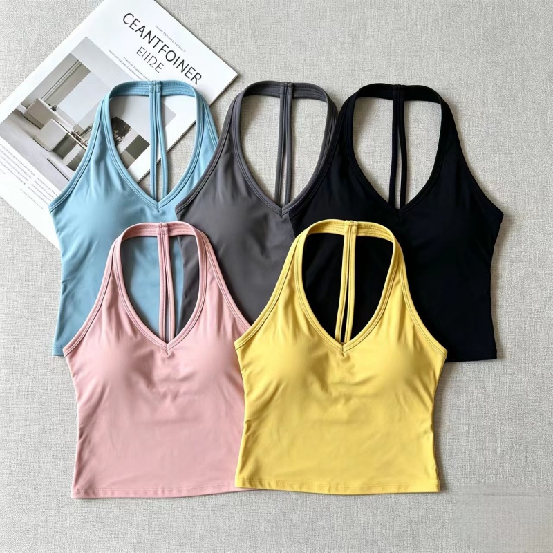 เสื้อกล้ามโยคะคอวีแบบผูกคอและส - Yoga Và Fitness บทวิจารณ์และราคา