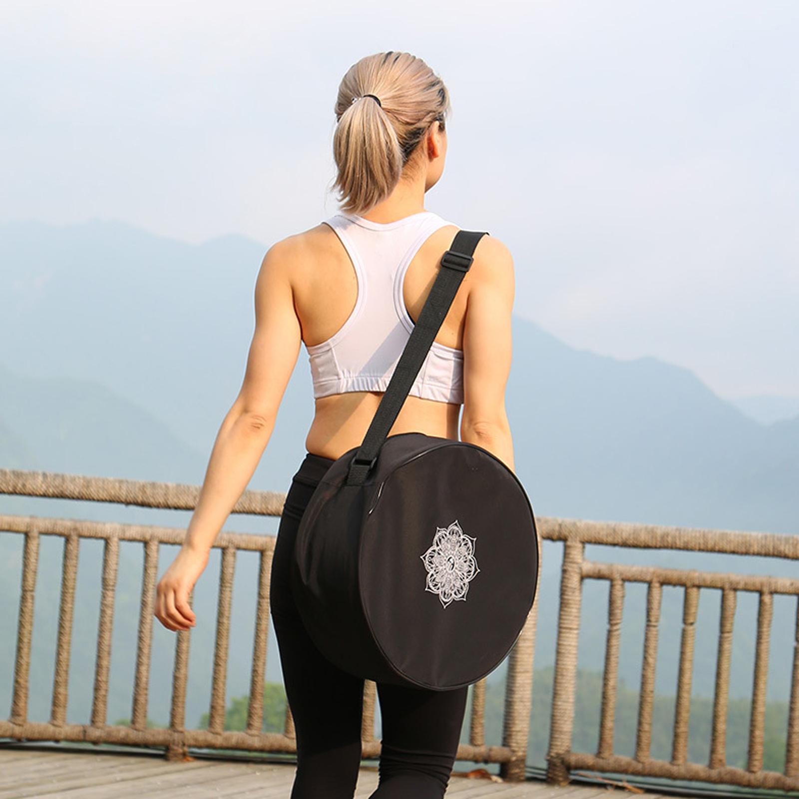 กระเป๋าล้อโยคะไนลอนสีดำแมนดาลา - Yoga Fitness Wheel บทวิจารณ์และราคา