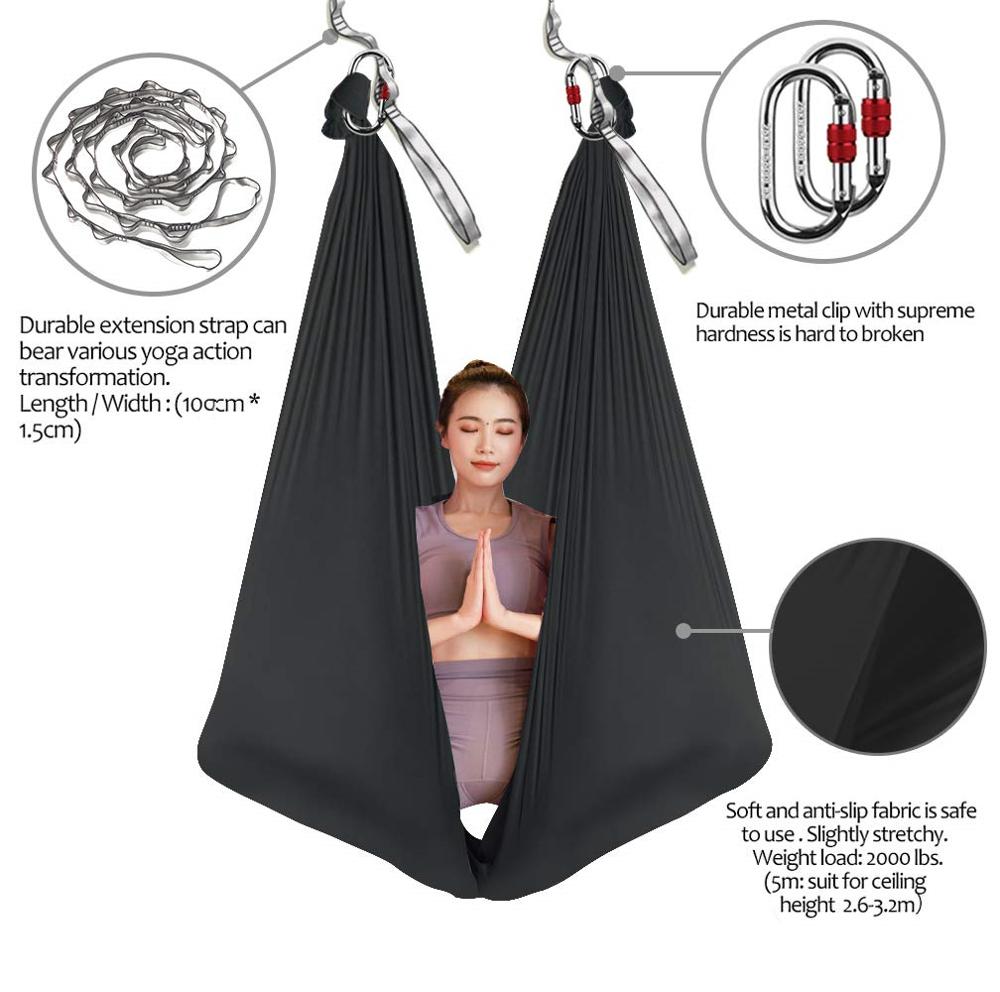 5*2.8m Aerial เปลญวนโยคะชุดฟิต - Yoga Swing Aerial บทวิจารณ์และราคา
