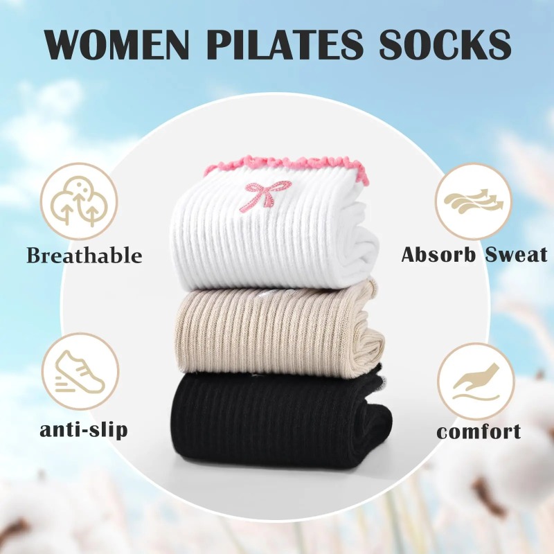 ถุงเท้าโยคะมืออาชีพ สายรัดผ้าฝ - Yoga Fitness Yoga บทวิจารณ์และราคา