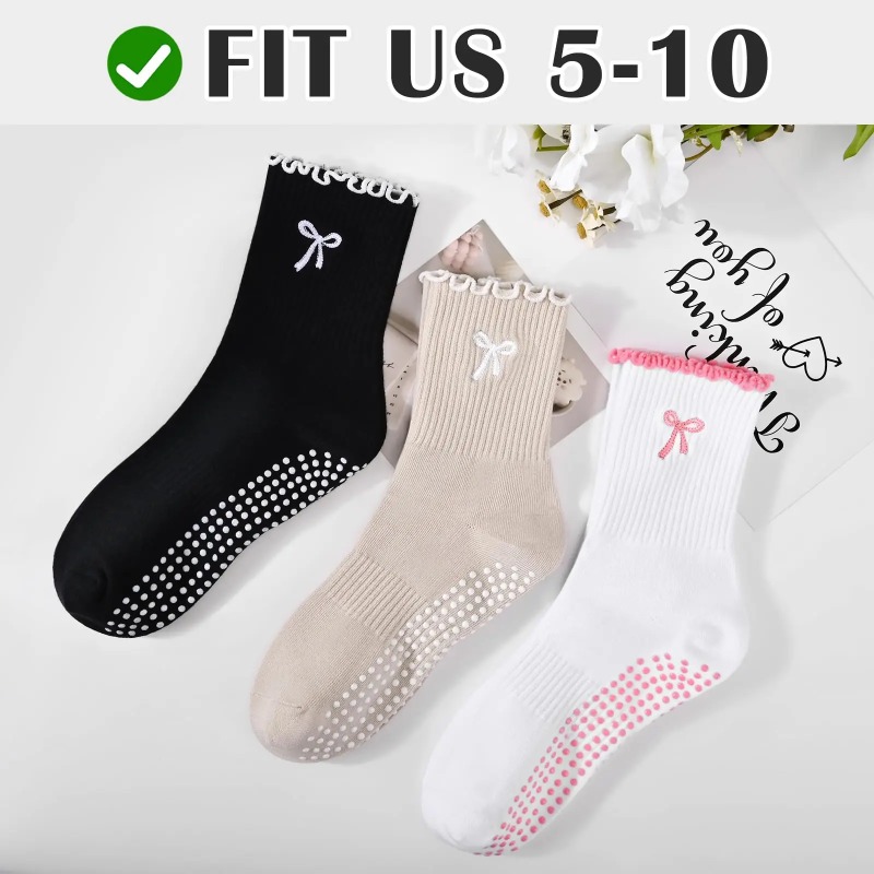 ถุงเท้าโยคะมืออาชีพ สายรัดผ้าฝ - Yoga Fitness Yoga บทวิจารณ์และราคา
