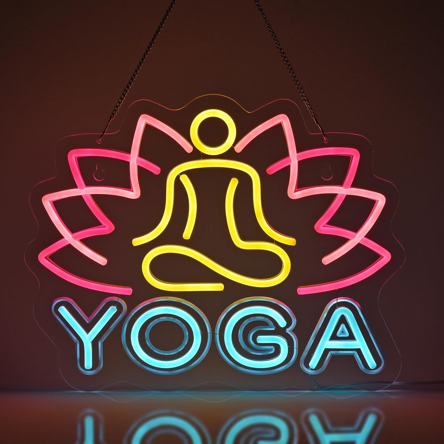 ป้ายไฟนีออนโยคะ ไฟนีออนตกแต่งผ - Zen Yoga Fitness บทวิจารณ์และราคา