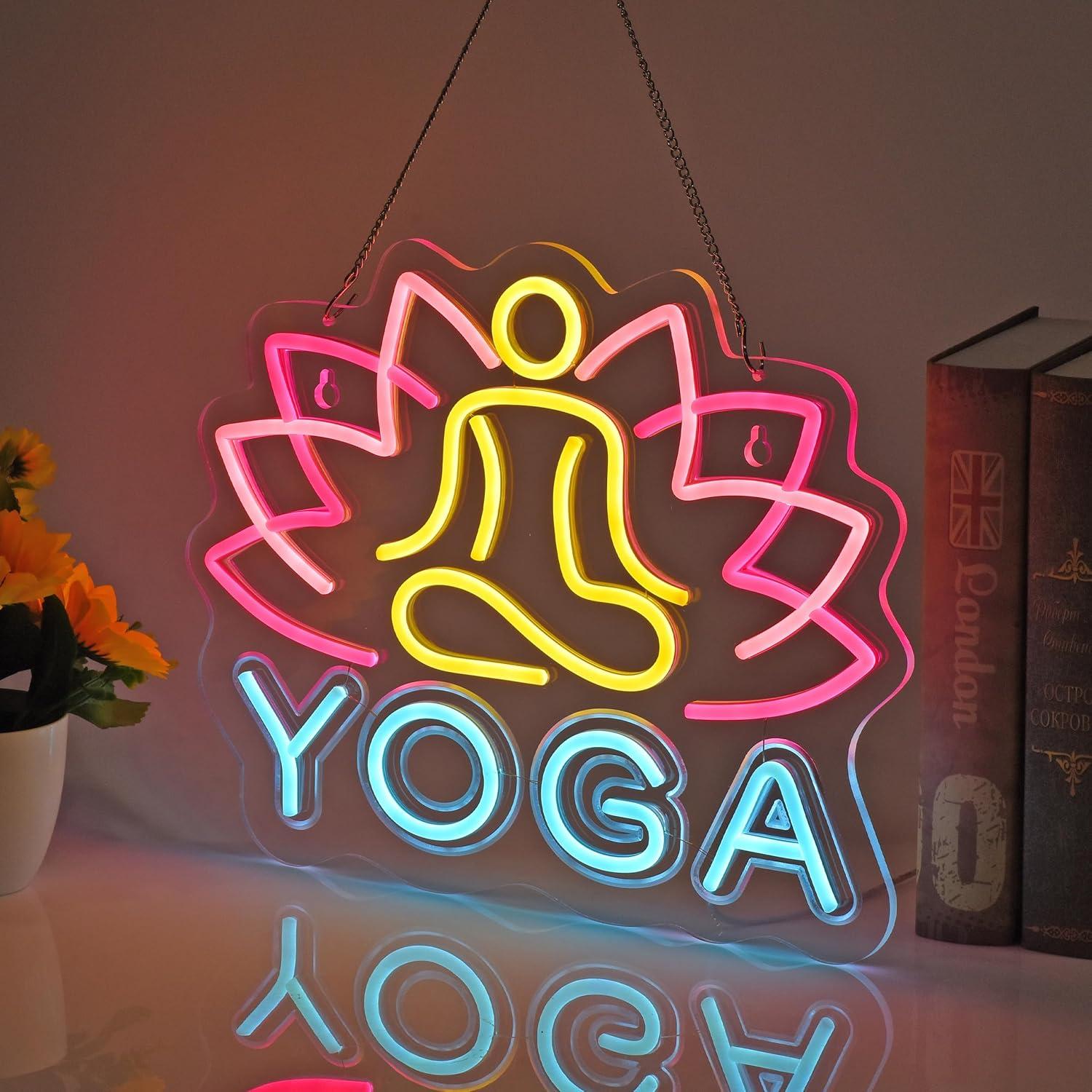 ป้ายไฟนีออนโยคะ ไฟนีออนตกแต่งผ - Zen Yoga Fitness บทวิจารณ์และราคา
