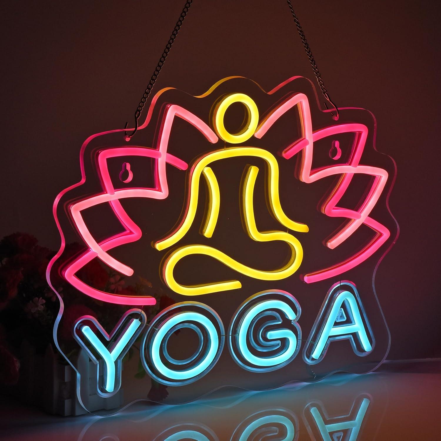 ป้ายไฟนีออนโยคะ ไฟนีออนตกแต่งผ - Zen Yoga Fitness บทวิจารณ์และราคา