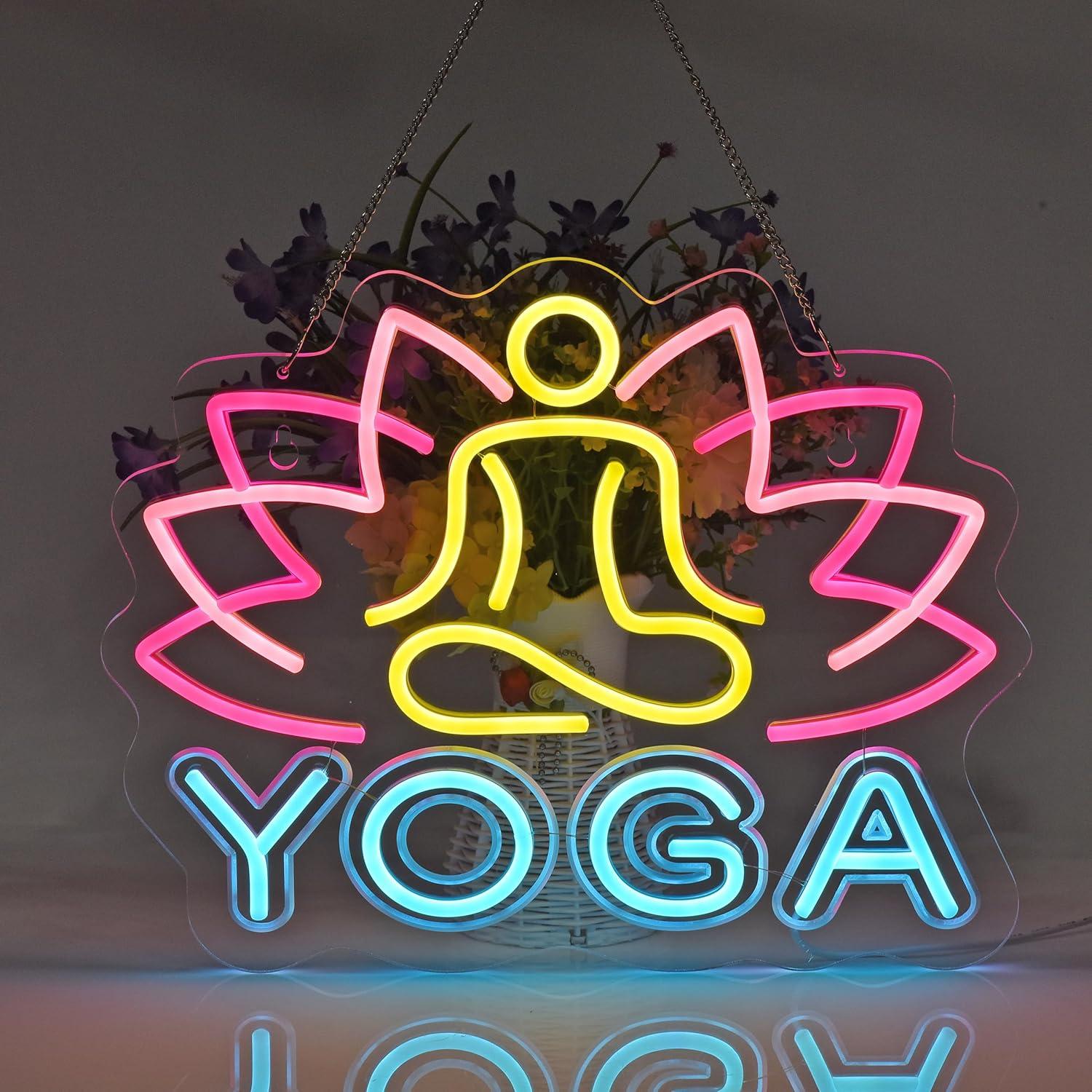 ป้ายไฟนีออนโยคะ ไฟนีออนตกแต่งผ - Zen Yoga Fitness บทวิจารณ์และราคา