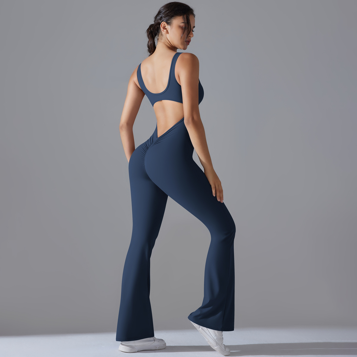 เซ็กซี่กลับ V Jumpsuit GYM ชุด - Yoga Và Fitness บทวิจารณ์และราคา