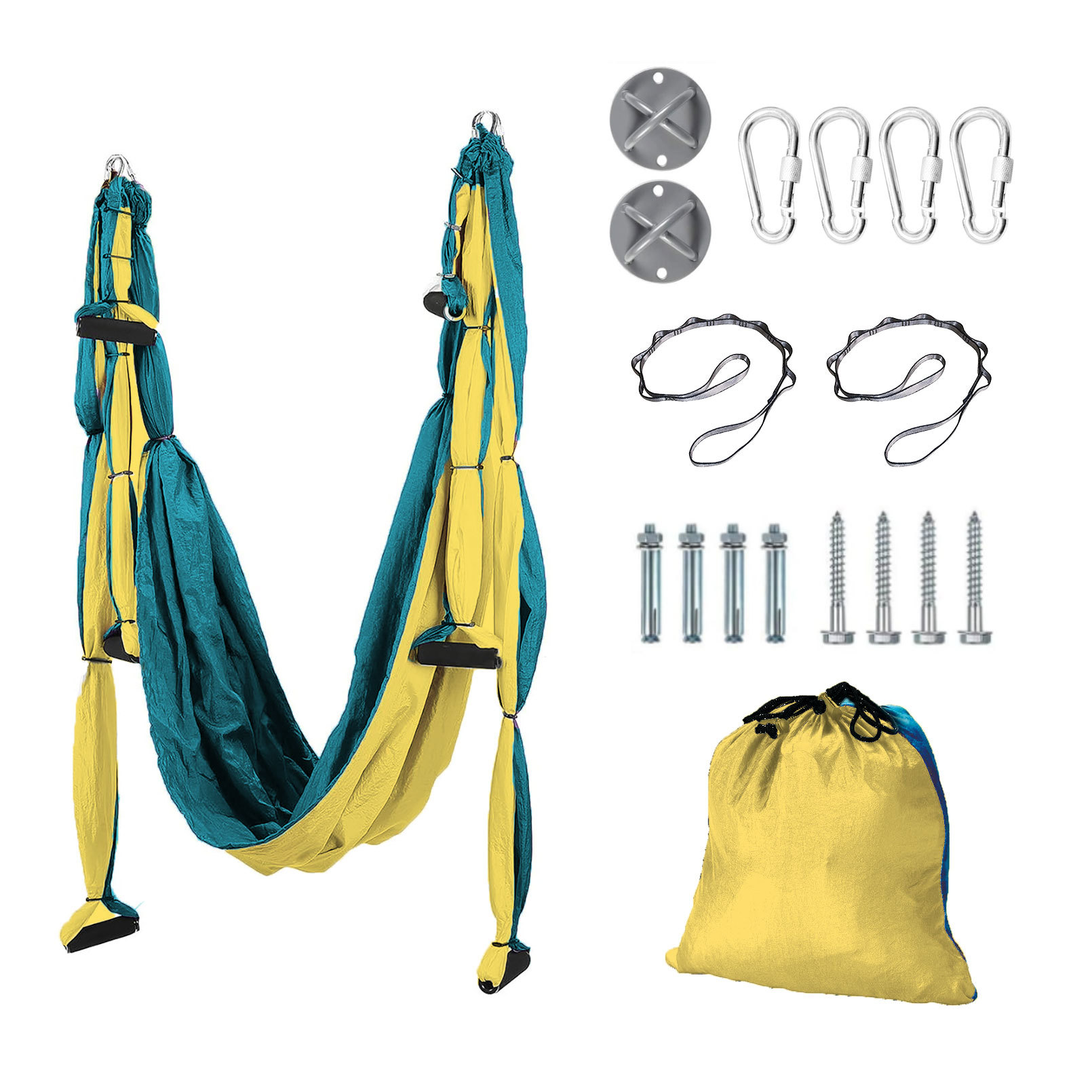 Гаเปลญวนโยคะทางอากาศสวิงสีผ้าร - Yoga Swing Aerial บทวิจารณ์และราคา