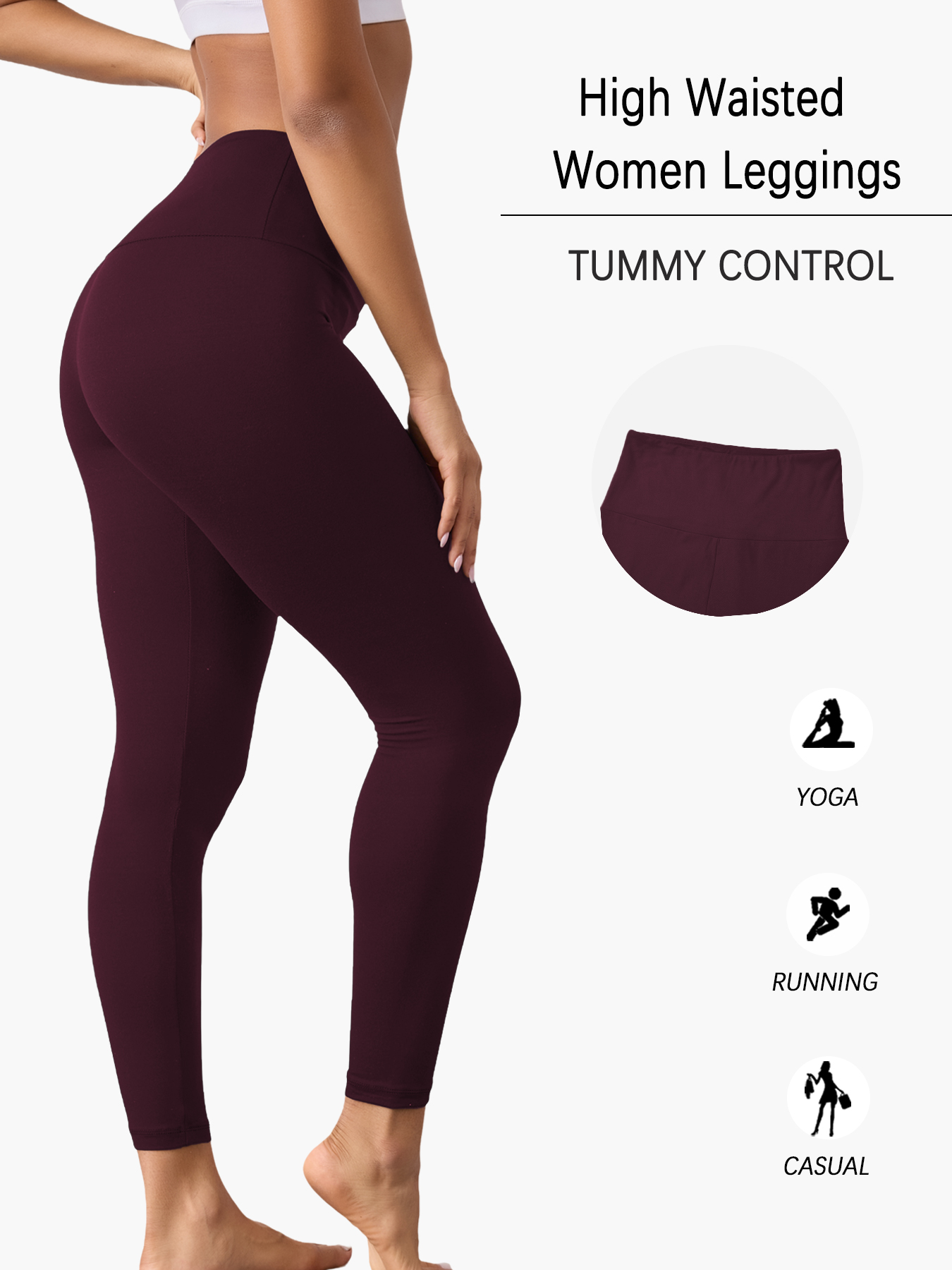 เลกกิ้งผู้หญิงไซส์ใหญ่ เนื้อผ้ - Yoga Fitness Leggings บทวิจารณ์และราคา