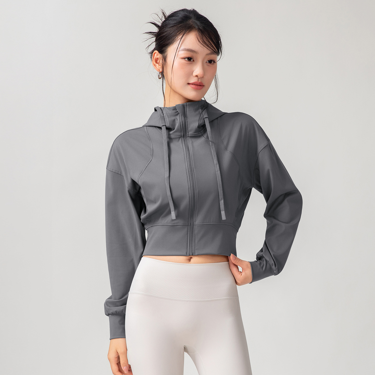 เสื้อโยคะผู้หญิงสีพื้น แขนยาว  - Yoga & Fitness Center บทวิจารณ์และราคา