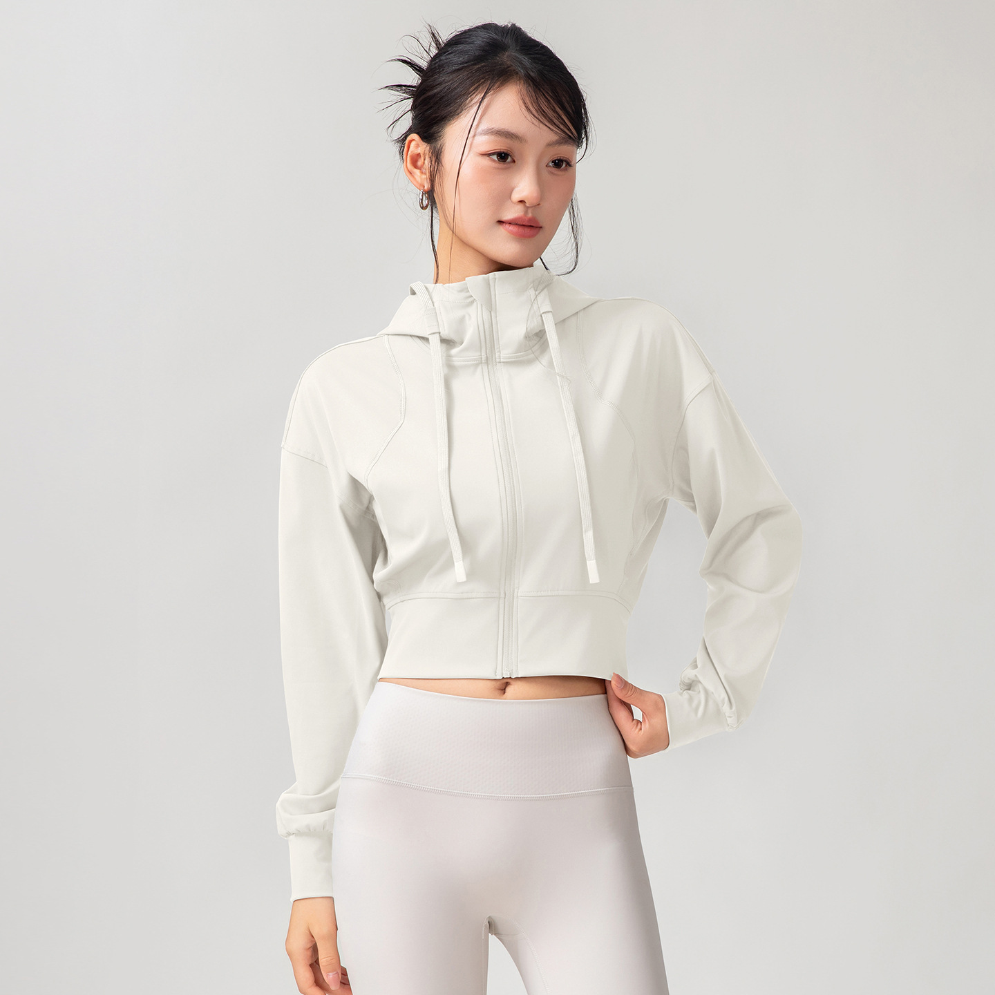 เสื้อโยคะผู้หญิงสีพื้น แขนยาว  - Yoga & Fitness Center บทวิจารณ์และราคา