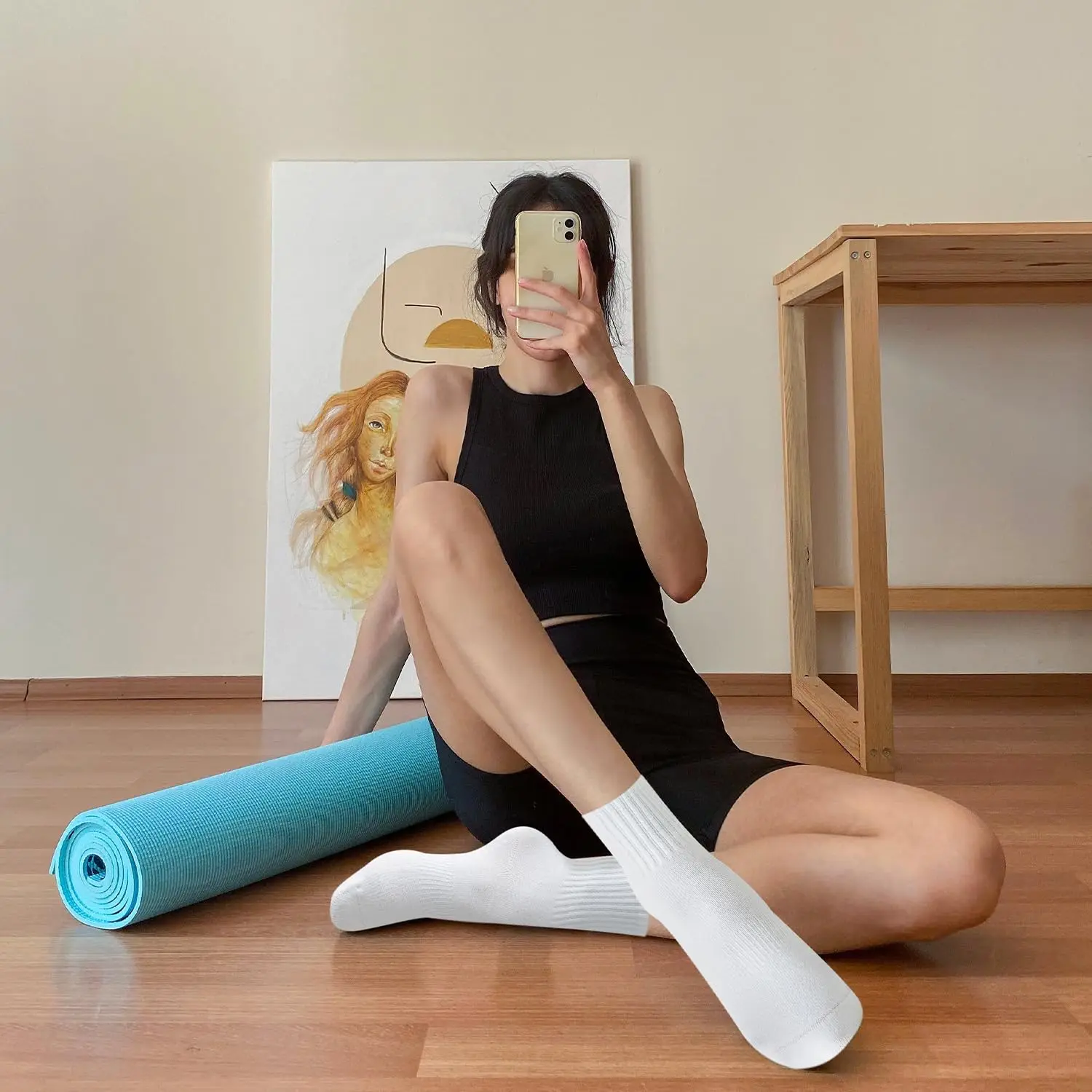 ถุงเท้าโยคะสำหรับผู้หญิง 4 คู่ - Yoga & Fitness Center บทวิจารณ์และราคา
