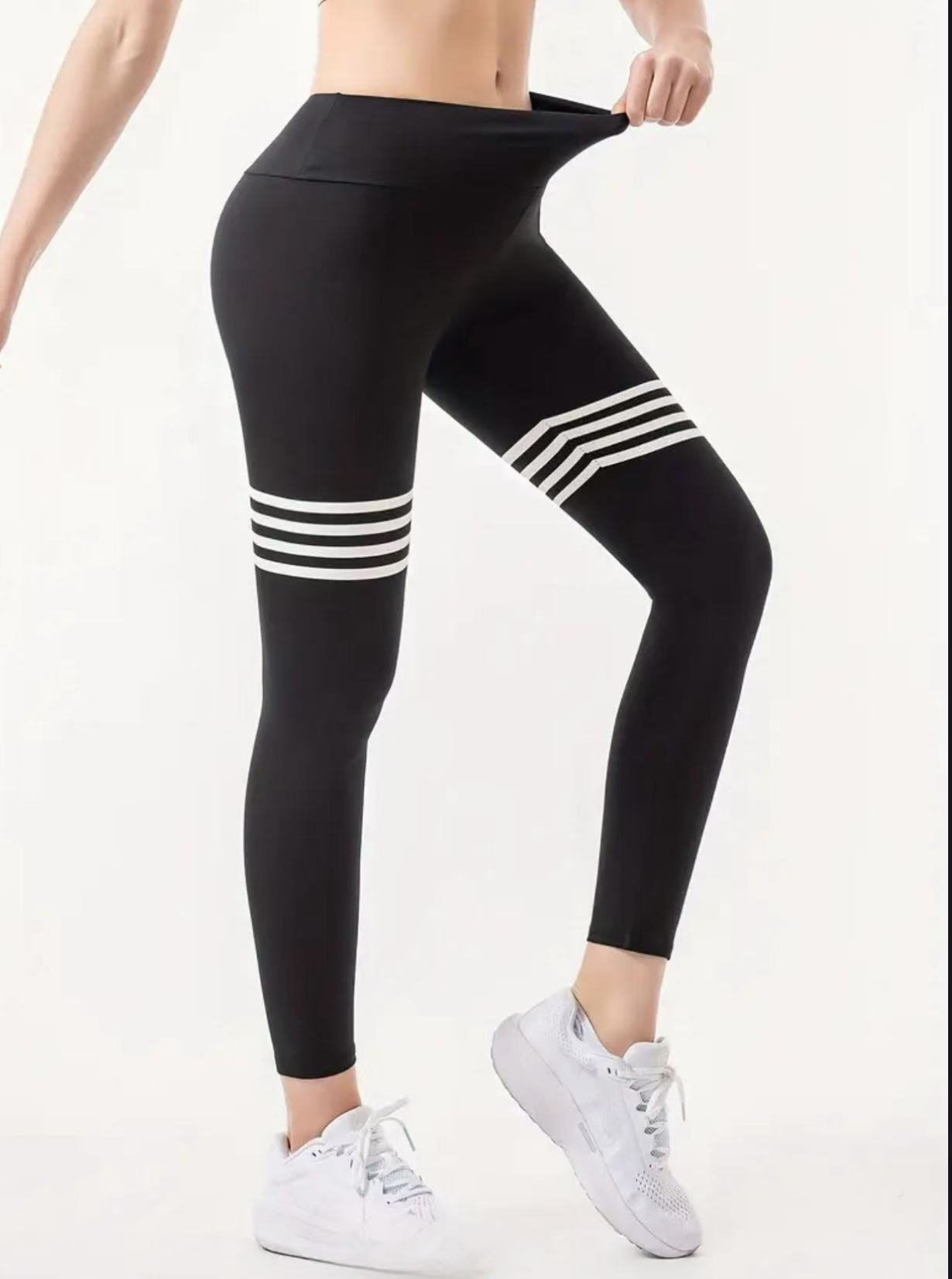 กางเกงโยคะเอวสูงลายตัวอักษร, ก - Yoga Fitness Leggings บทวิจารณ์และราคา
