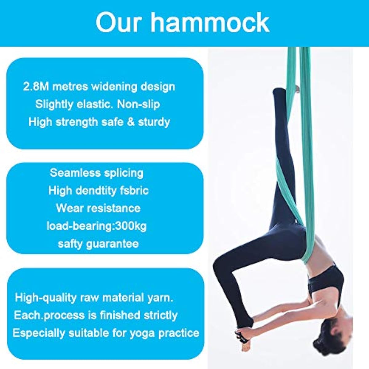 เปลโยคะแบบแขวน 5ม. x 2.8ม. สีม - Yoga Swing Aerial บทวิจารณ์และราคา